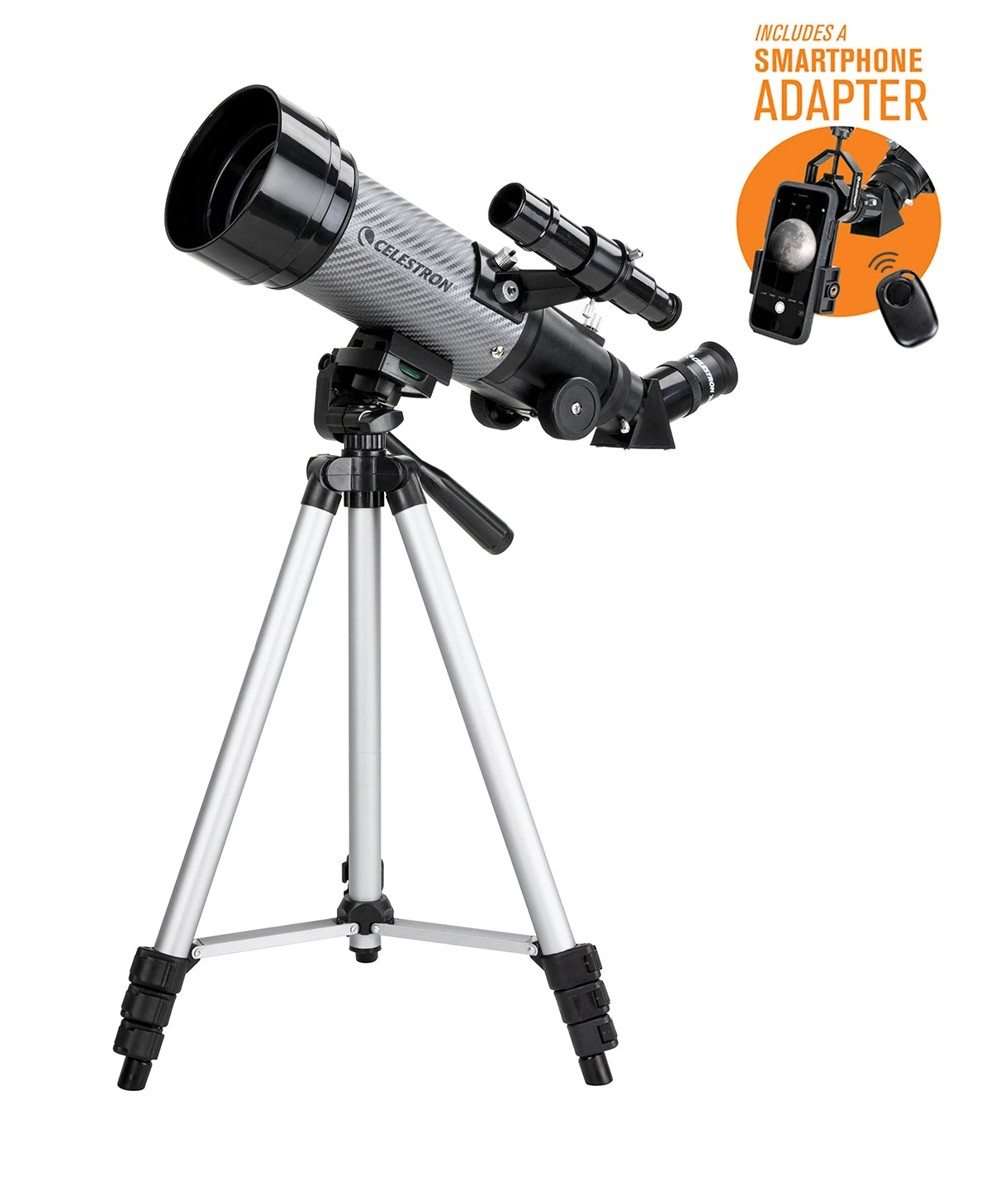 Celestron Travel Scope 70 DX Portable Telescope With Smartphone Adapter