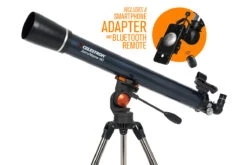Celestron AstroMaster 90AZ Telescope With Smartphone Adapter And Bluetooth Remote