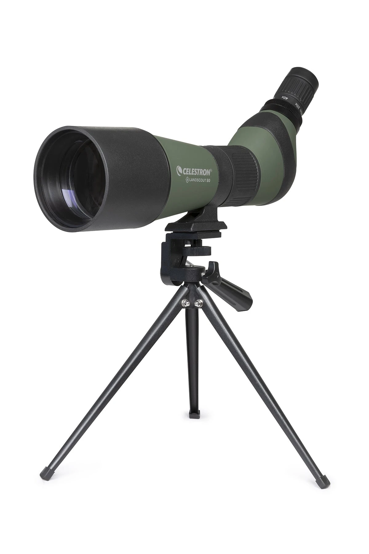 Celestron LandScout 20-60x80mm Angled Zoom Spotting Scope With Table-top Tripod And Smartphone Adapter - Image 2