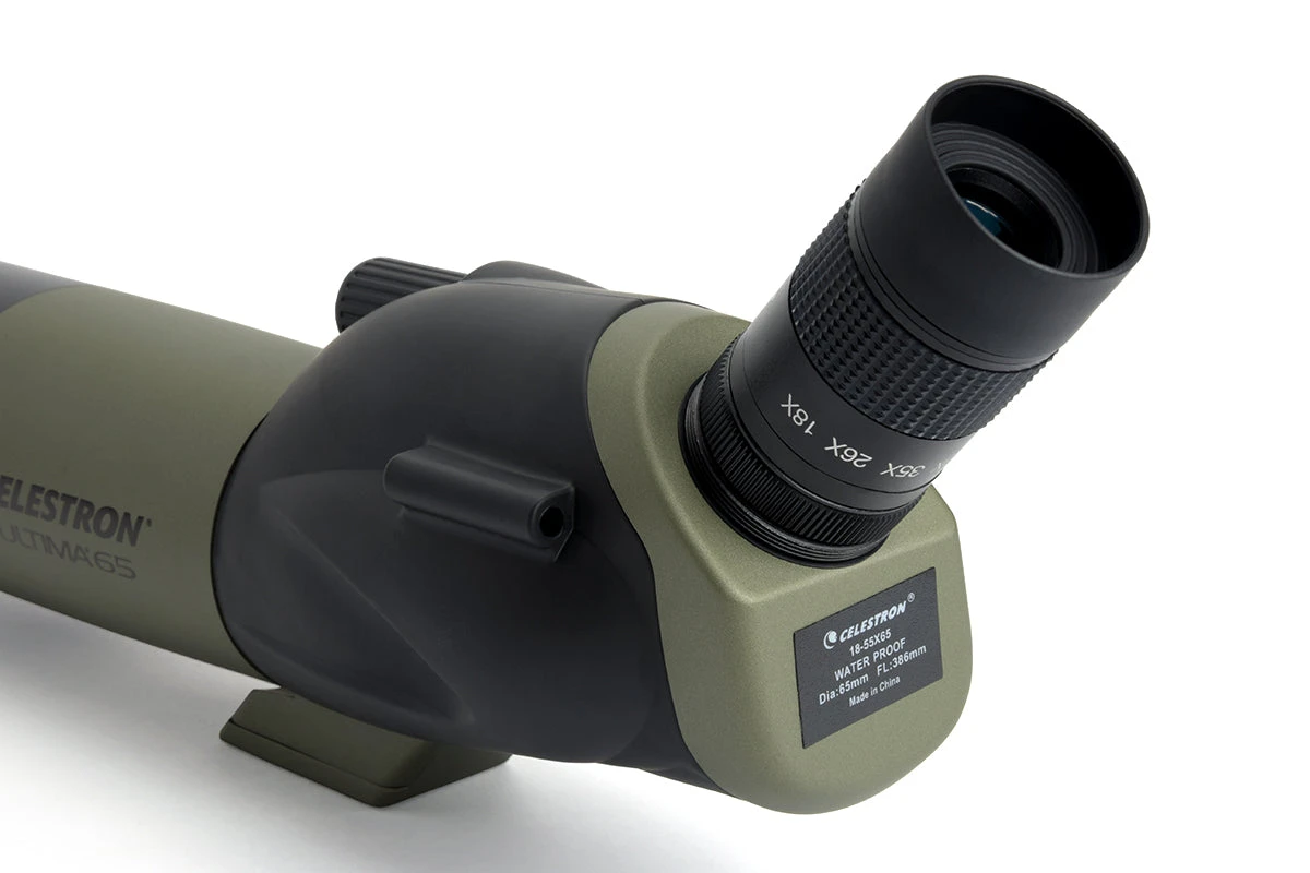 Celestron Ultima 18-55x65mm Angled Zoom Spotting Scope With Smartphone Adapter - Image 3
