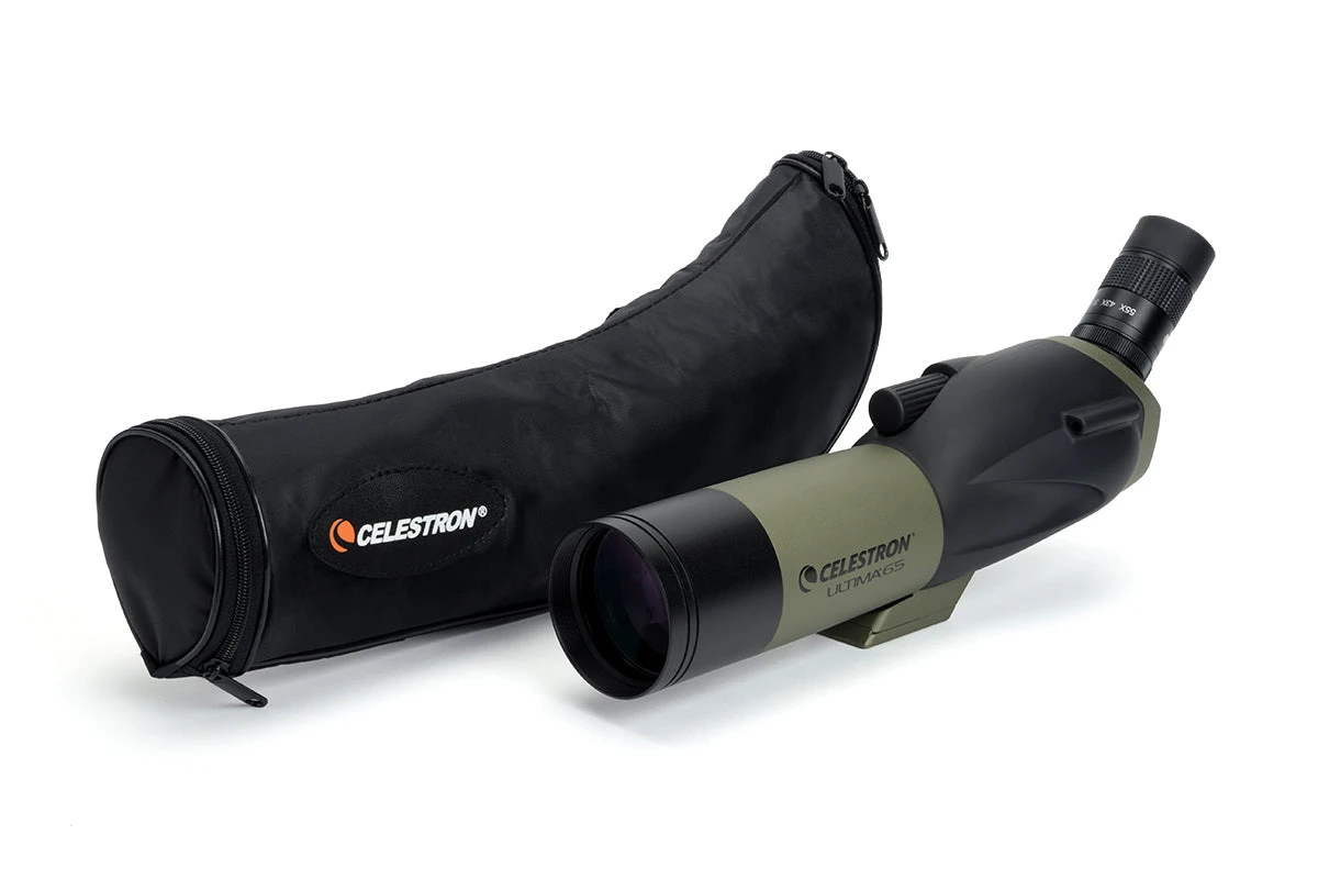 Celestron Ultima 18-55x65mm Angled Zoom Spotting Scope With Smartphone Adapter - Image 6