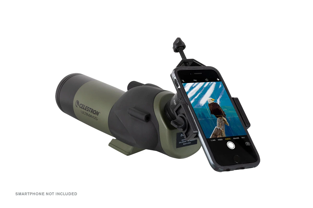 Celestron Ultima 18-55x65mm Angled Zoom Spotting Scope With Smartphone Adapter - Image 10