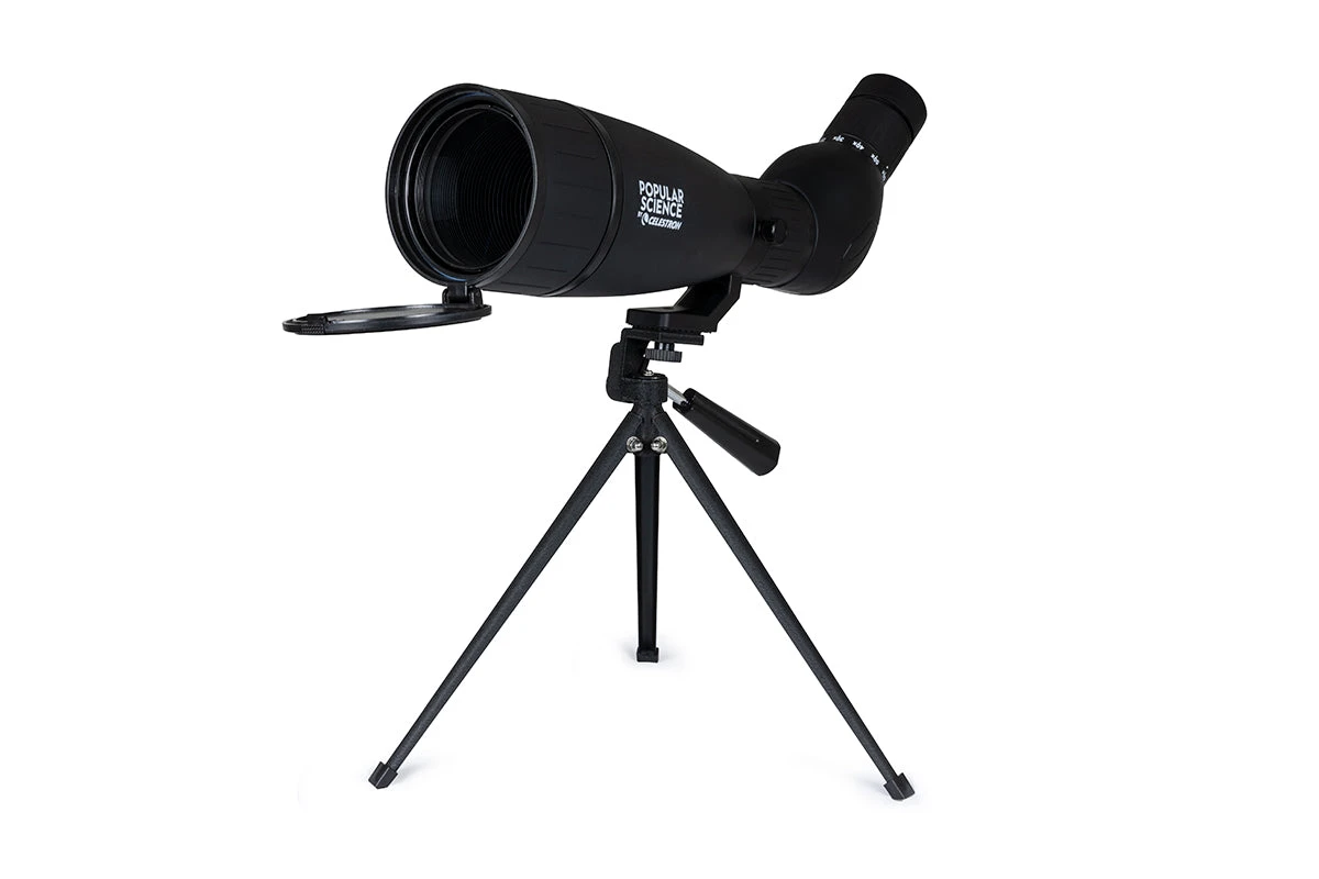 Popular Science By Celestron LandScout 20-60x80mm Angled Zoom Spotting Scope With Smartphone Adapter And Bluetooth Remote - Image 3