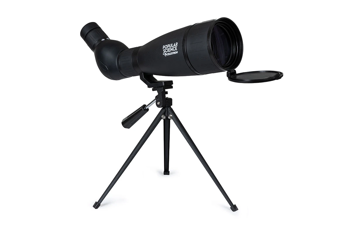 Popular Science By Celestron LandScout 20-60x80mm Angled Zoom Spotting Scope With Smartphone Adapter And Bluetooth Remote - Image 4