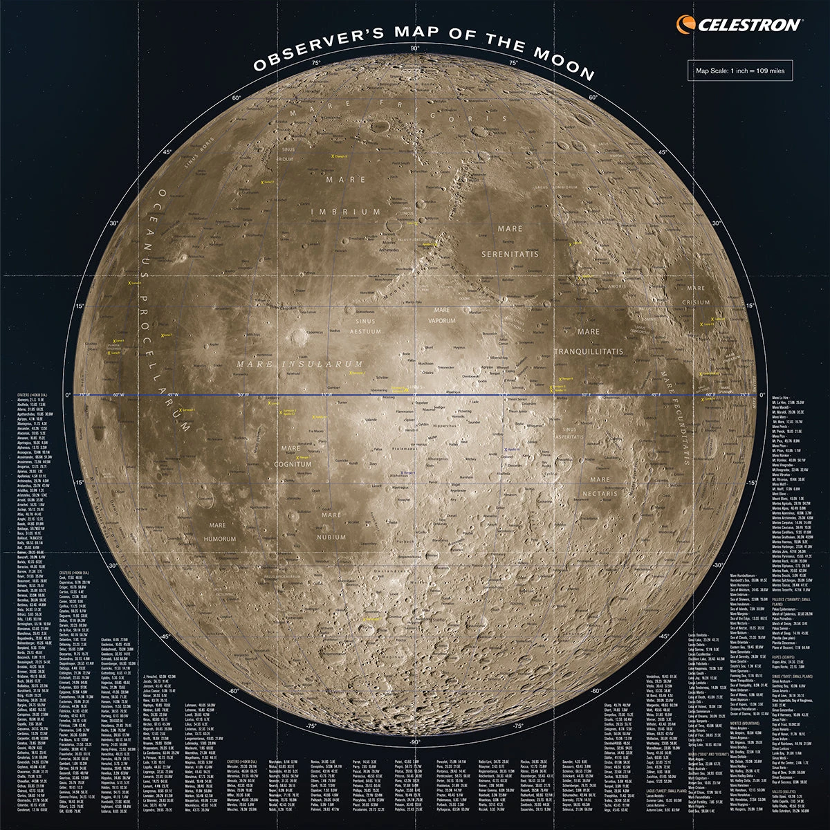 Celestron Observer’s Map Of The Moon - Image 2